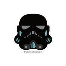 Schwarzer Stormtrooper-Minifigurenhelm-Aufkleber