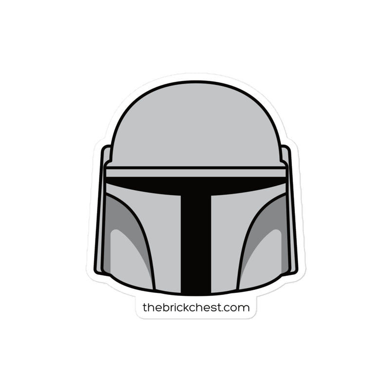 Mandalorian Minifigure Helmet Sticker