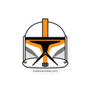 Oranger Clone Trooper Minifiguren-Helm Sticker