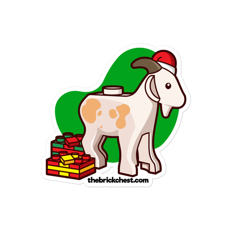Holiday Goat Minifigure Bubble-free stickers