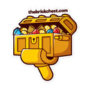 Schatztruhe Minifigur Hand Blasenfreie Aufkleber