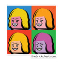 Warhol Monroe Minifigur Frauenköpfe Blasenfreie Aufkleber