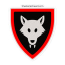 Vintage Castle Shield Wolfpack Brick Minifigure Sticker