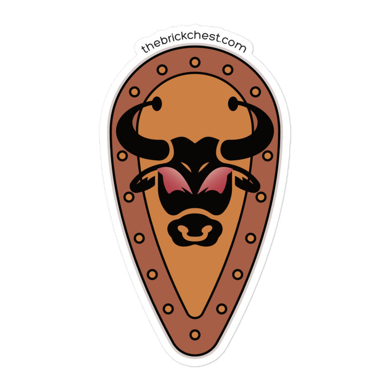 Vintage Castle Shield Bull Brick Minifigure Stickers