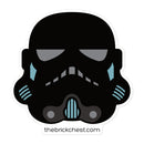 Schwarzer Stormtrooper-Minifigurenhelm-Aufkleber