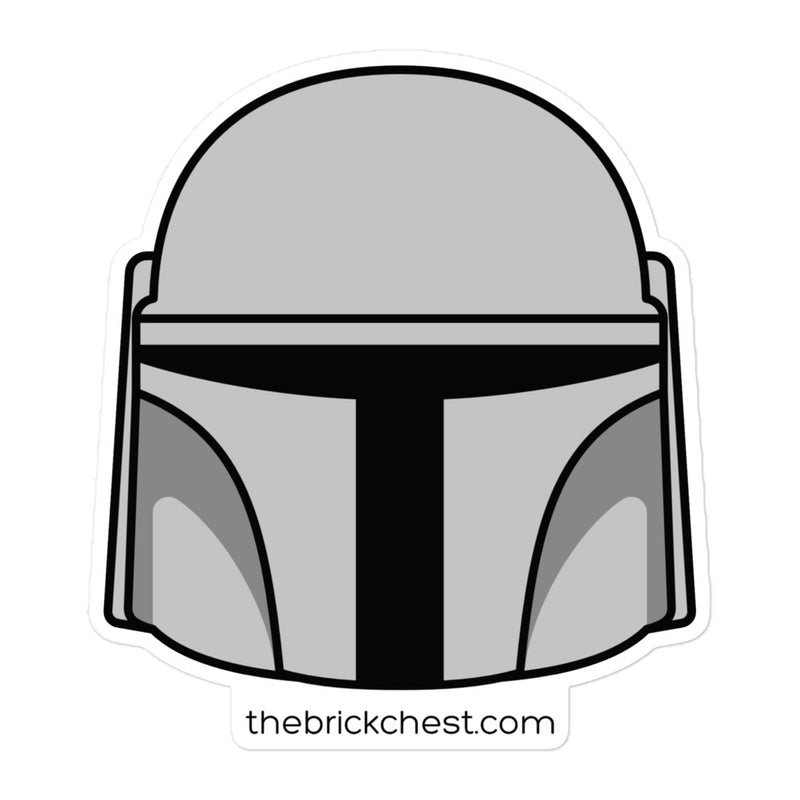 Mandalorian Minifigure Helmet Sticker