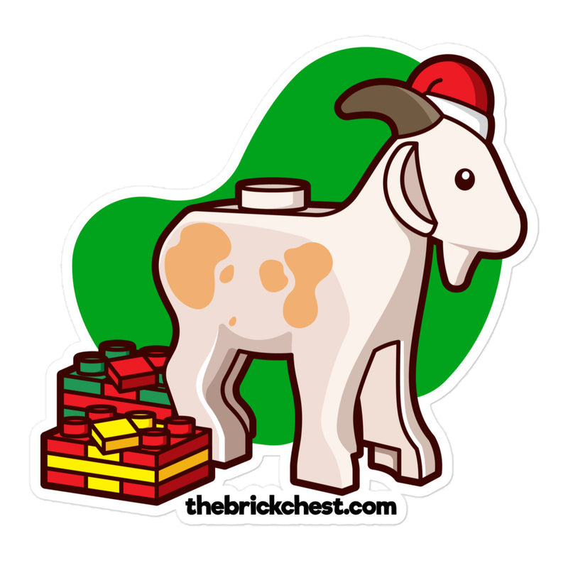 Holiday Goat Minifigure Bubble-free stickers