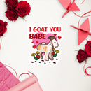 I Goat You Babe Valentines Love Building Animal Minifigure Blasenfreie Aufkleber