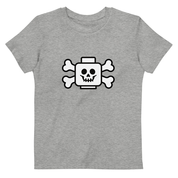 Brick Skeleton Minifigure Crossbones Organic cotton kids t-shirt