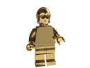 Custom Lego Gold & Chrome C3PO Minifigure