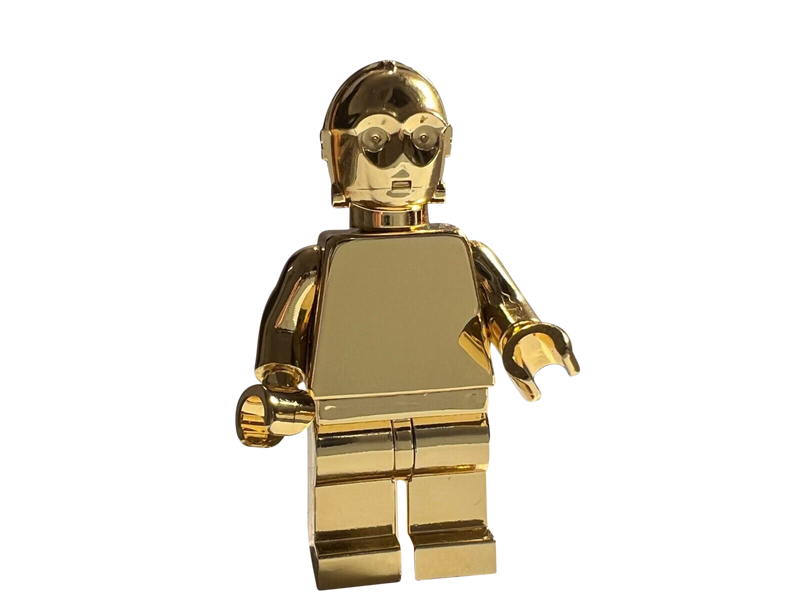 Custom Lego Gold Chrome C3PO Minifigure