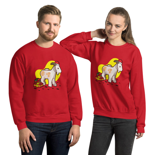 Holiday Goat Minifigure Unisex Sweatshirt