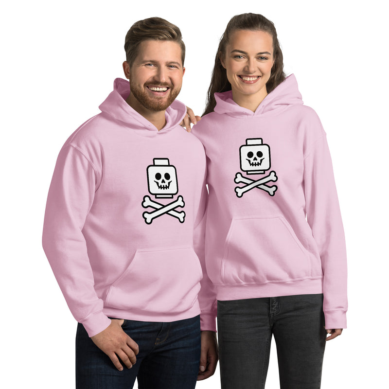 Skeleton Minifigure Head Pirate Crossbones Flag Unisex Hoodie