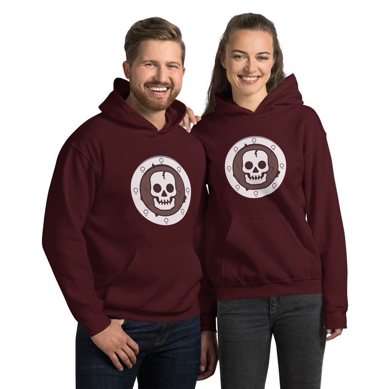 Vintage Castle Fantasy Shield Skull Minifigure Hoodie Sweatshirt