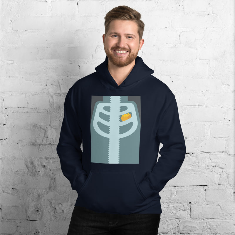 Der Ziegelstein in der Brust Xray Lego Style Unisex Hoodie