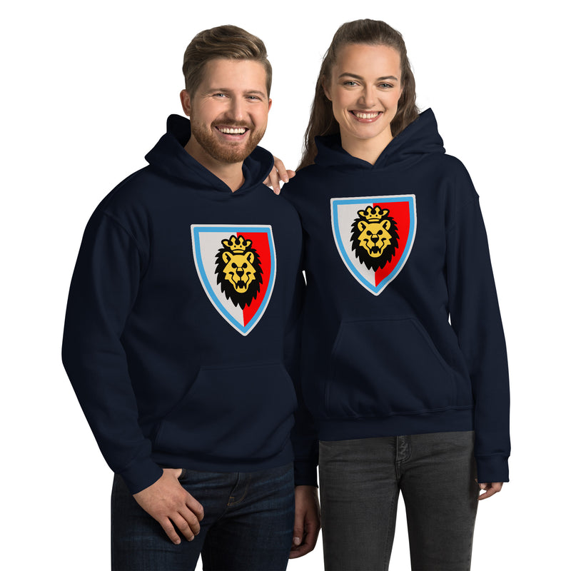 Vintage Castle Shield Lionface Minifigure Hoodie Sweatshirt