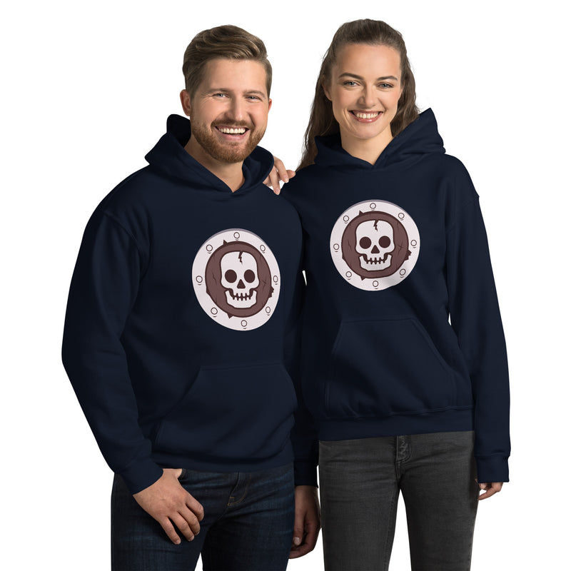 Vintage Castle Fantasy Shield Skull Minifigure Hoodie Sweatshirt