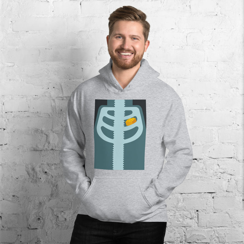The Brick in Chest Xray Lego Style Unisex Hoodie