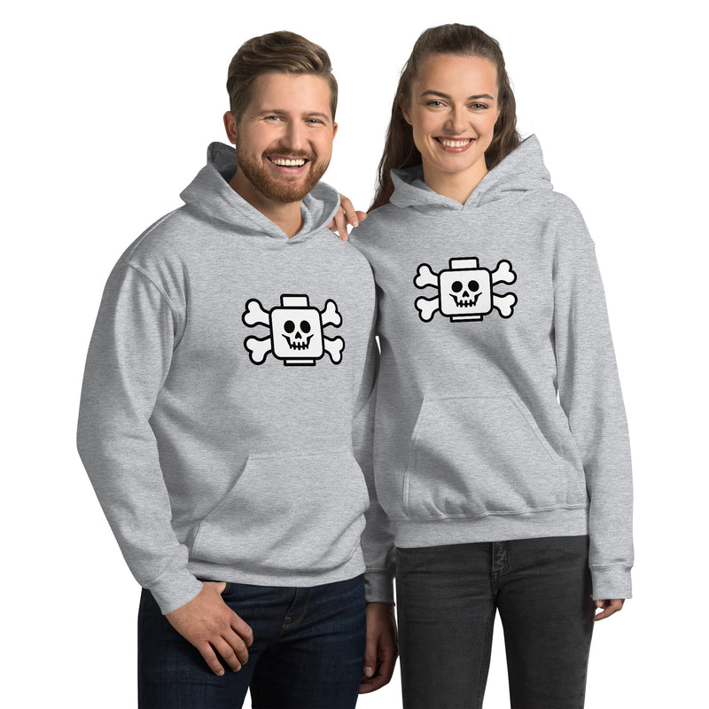 Skelett Minifigur Kopf gekreuzte Knochen Pirat Unisex Hoodie