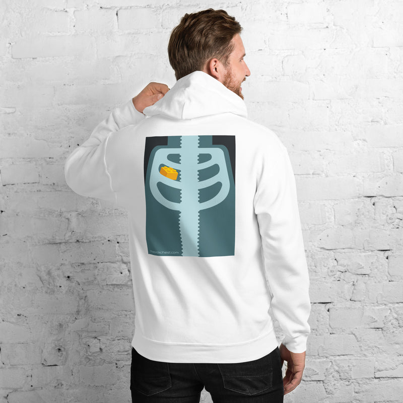 Der Ziegelstein in der Brust Xray Lego Style Unisex Hoodie
