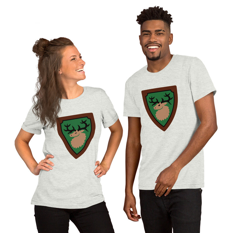 Vintage Castle Shield Elk Antlers Minifigure T-Shirt