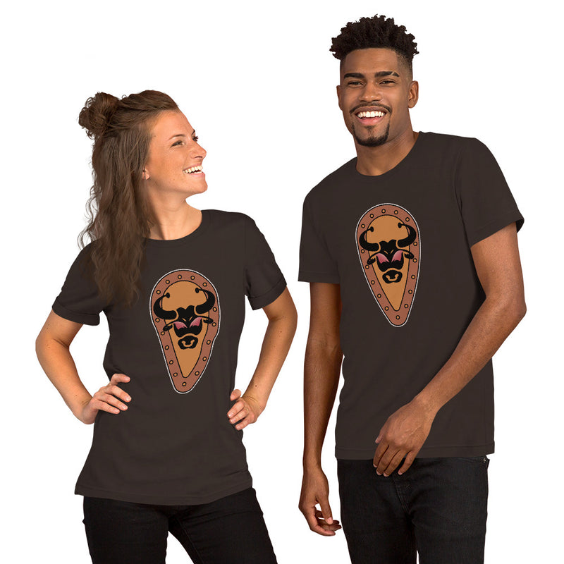 Vintage Castle Shield Bull Brick Minifigure T-Shirt