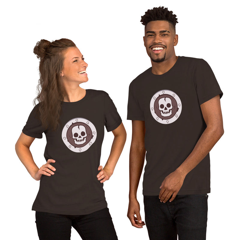 Vintage Castle Fantasy Shield Skull Brick Minifigure T-Shirt