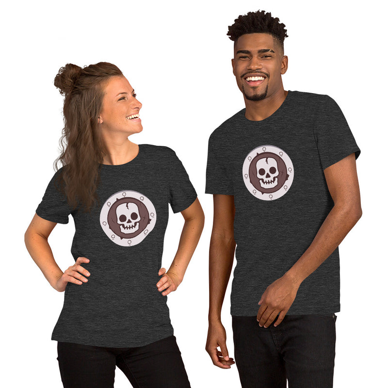 Vintage Castle Fantasy Shield Skull Brick Minifigure T-Shirt