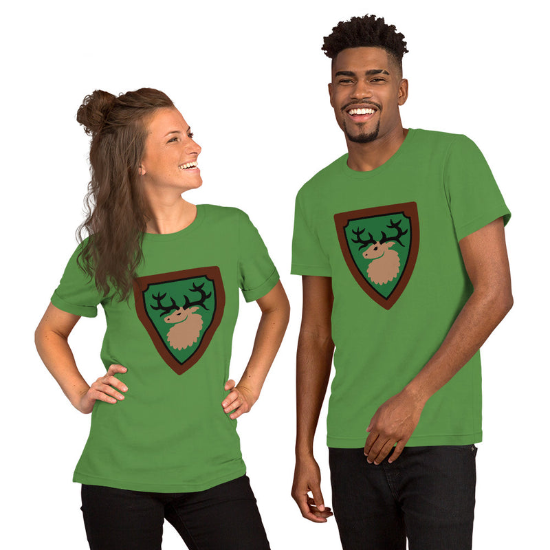 Vintage Castle Shield Elk Antlers Minifigure T-Shirt