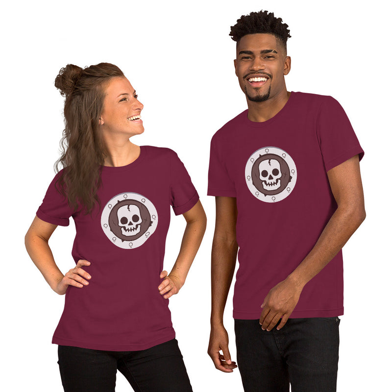 Vintage Castle Fantasy Shield Skull Brick Minifigure T-Shirt