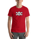 Totenkopf Minifigur Kopf gekreuzte Knochen Unisex T-Shirt
