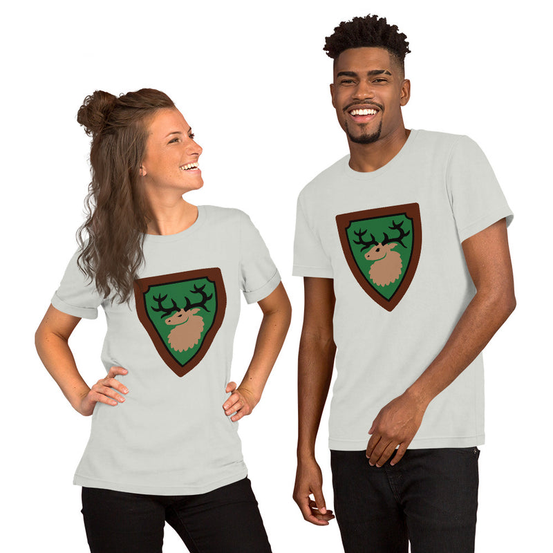 Vintage Castle Shield Elk Antlers Minifigure T-Shirt