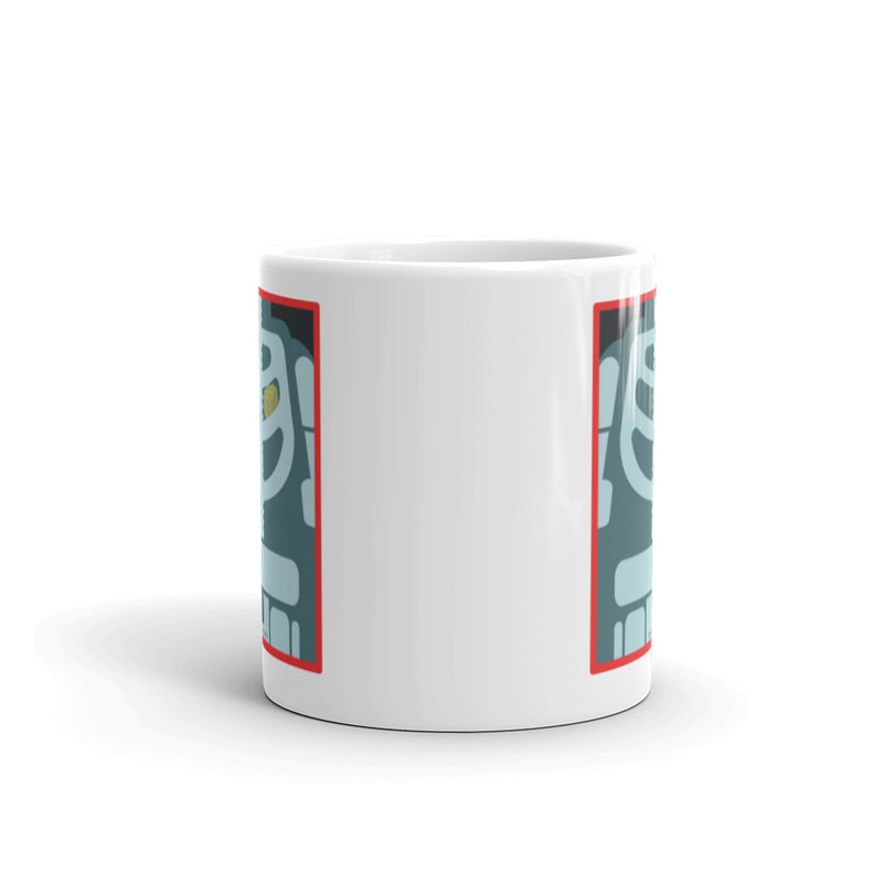 Xray Brick in Chest White glossy mug