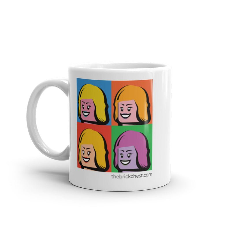 Brick Head Warhol White glossy mug