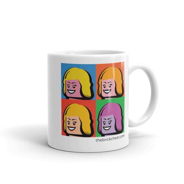 Brick Head Warhol White glossy mug