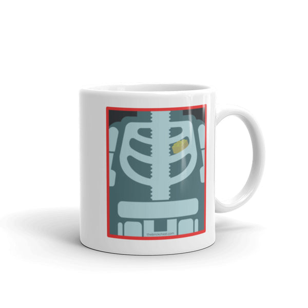 Xray Brick in Chest White glossy mug