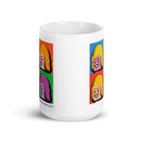 Brick Head Warhol Weiß glänzende Tasse