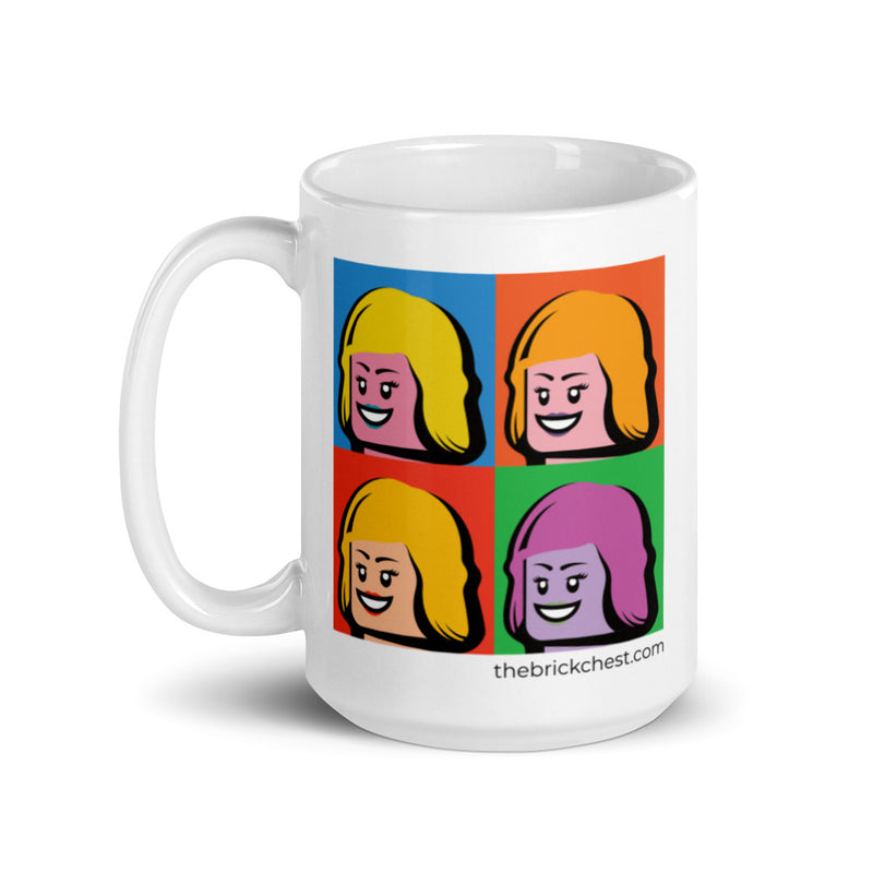Brick Head Warhol White glossy mug