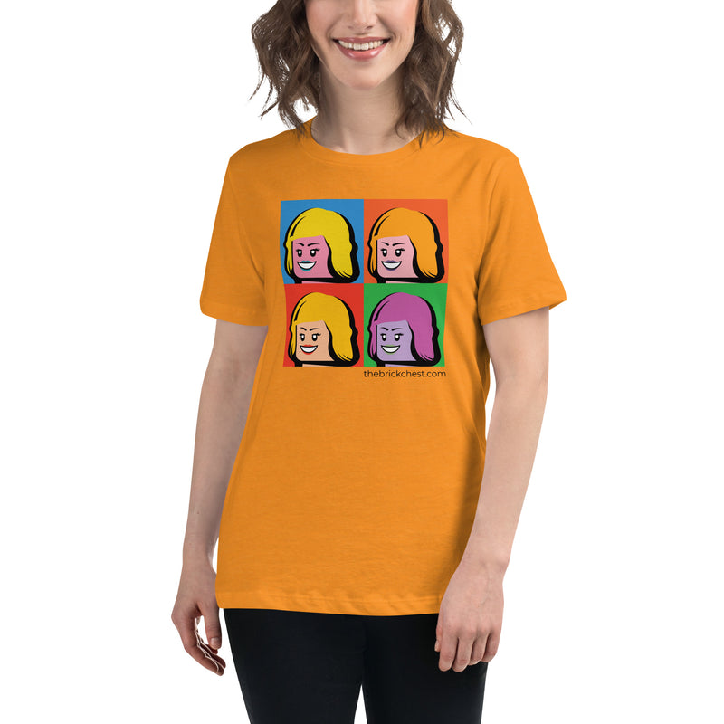 Monroe Minifigure Head Warhol Style Art Women's Relaxed T-Shirt