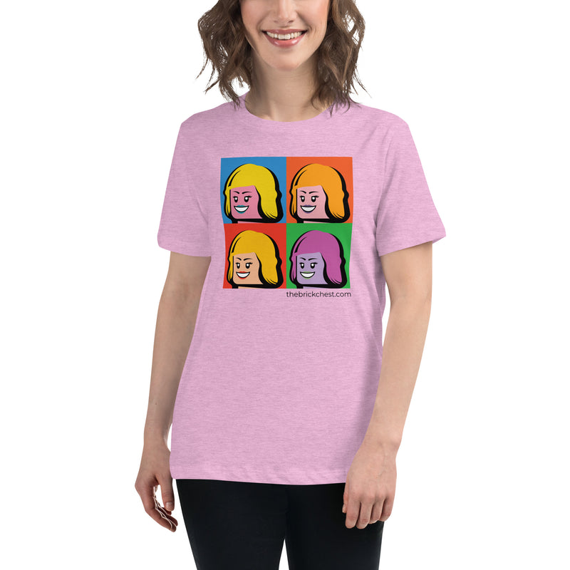 Monroe Minifigure Head Warhol Style Art Women's Relaxed T-Shirt