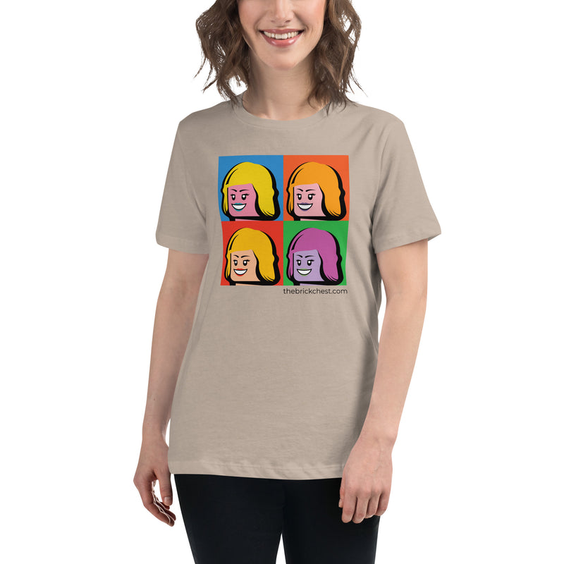 Monroe Minifigure Head Warhol Style Art Women's Relaxed T-Shirt