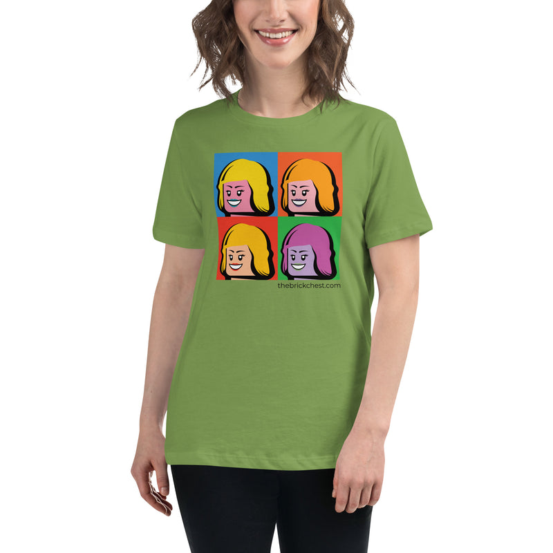 Monroe Minifigure Head Warhol Style Art Women's Relaxed T-Shirt