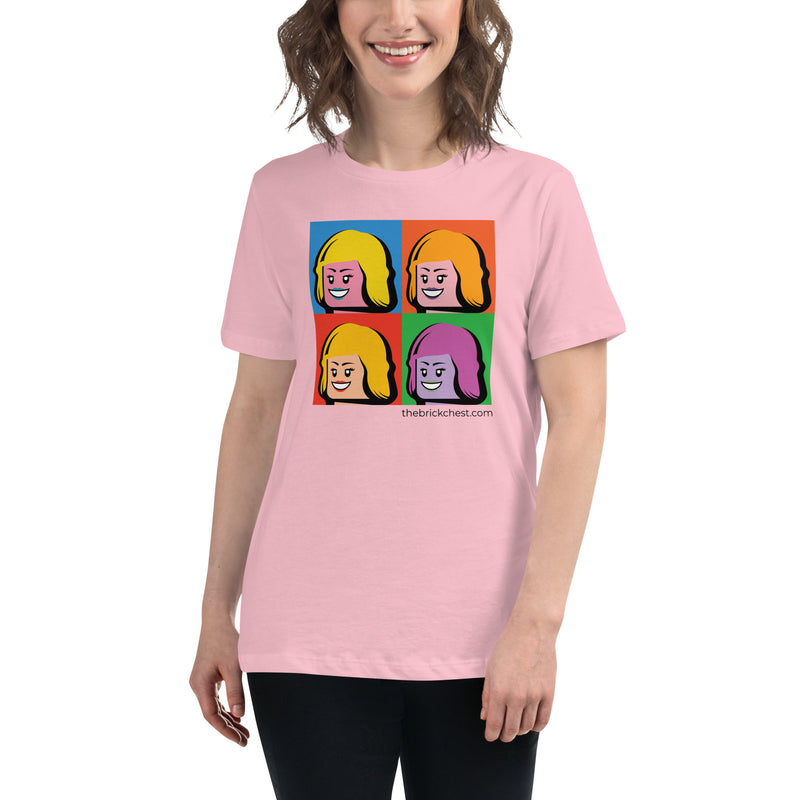 Monroe Minifigure Head Warhol Style Art Women's Relaxed T-Shirt