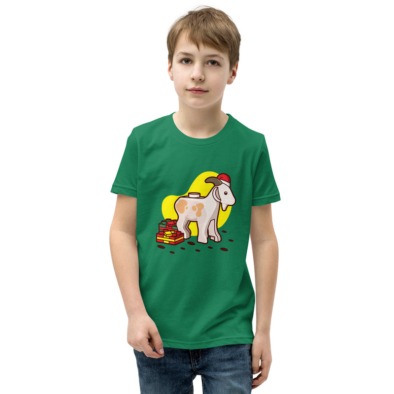 Holiday Goat Minifigure Unisex Youth Short Sleeve T-Shirt