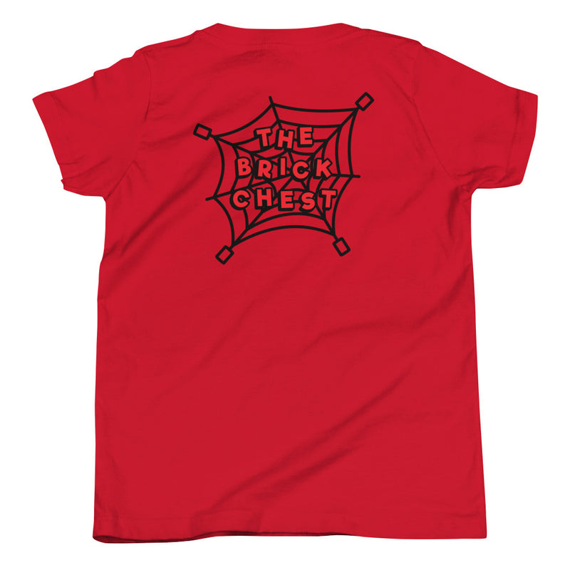 Benutzerdefiniertes Spidey Minifigurenkopf-Kurzarm-T-Shirt für Jugendliche