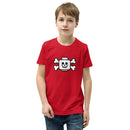 Brick Skelett Minifigur Kopf Pirat Crossbones Flagge Jugend Kurzarm T-Shirt