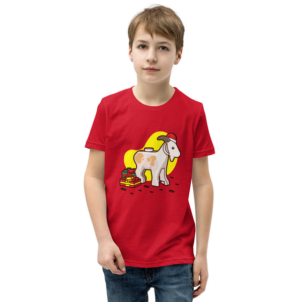 Holiday Goat Minifigure Unisex Youth Short Sleeve T-Shirt