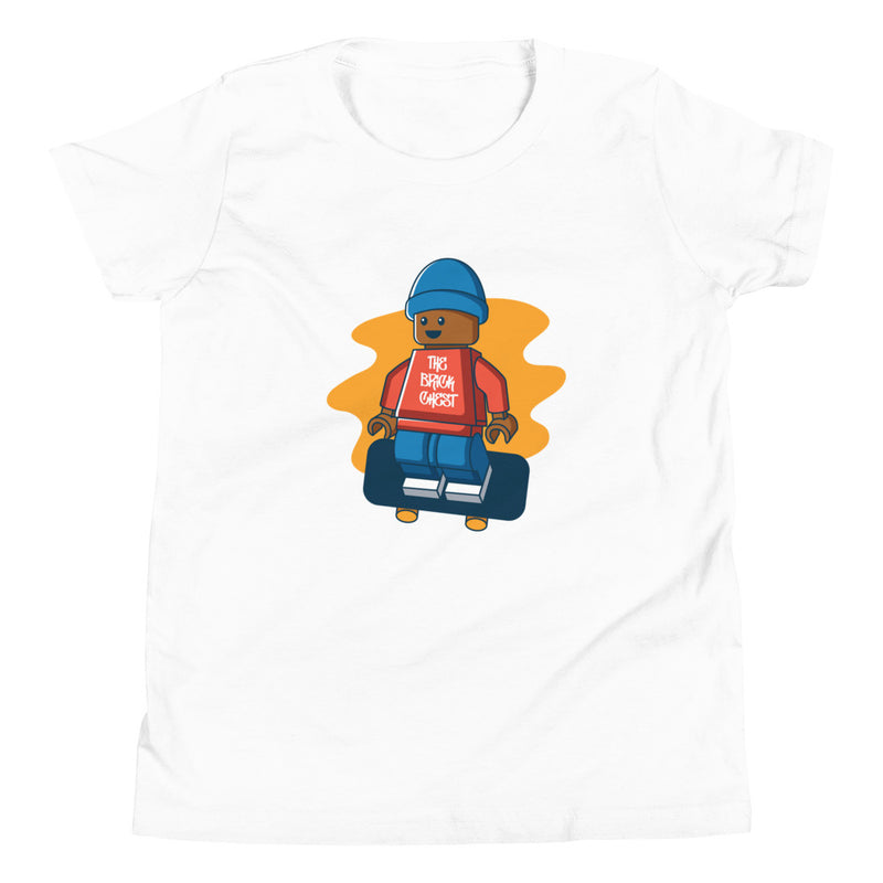 Skateboarder Minifigure Youth Short Sleeve T-Shirt