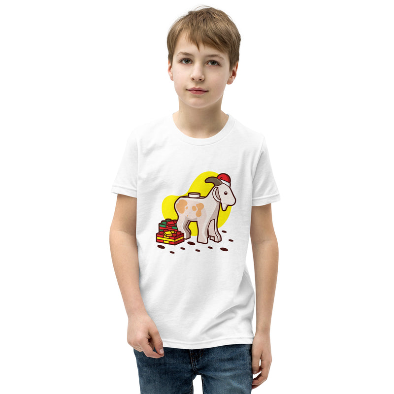 Holiday Goat Minifigure Unisex Youth Short Sleeve T-Shirt