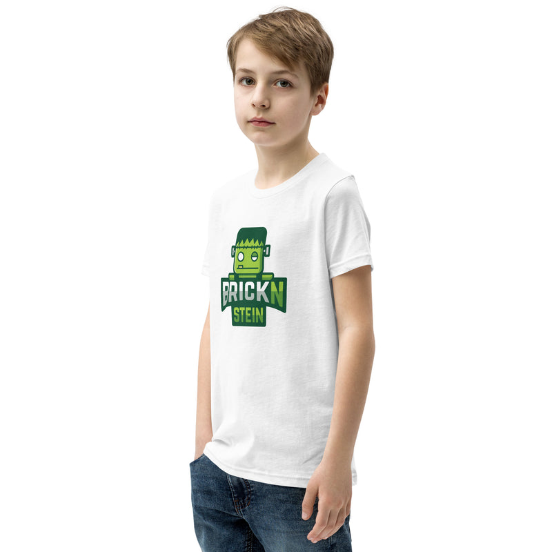 Brickn Stein Monster Minifigure Youth Short Sleeve T-Shirt